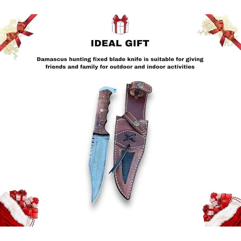 Damascas Hunting Knife 0