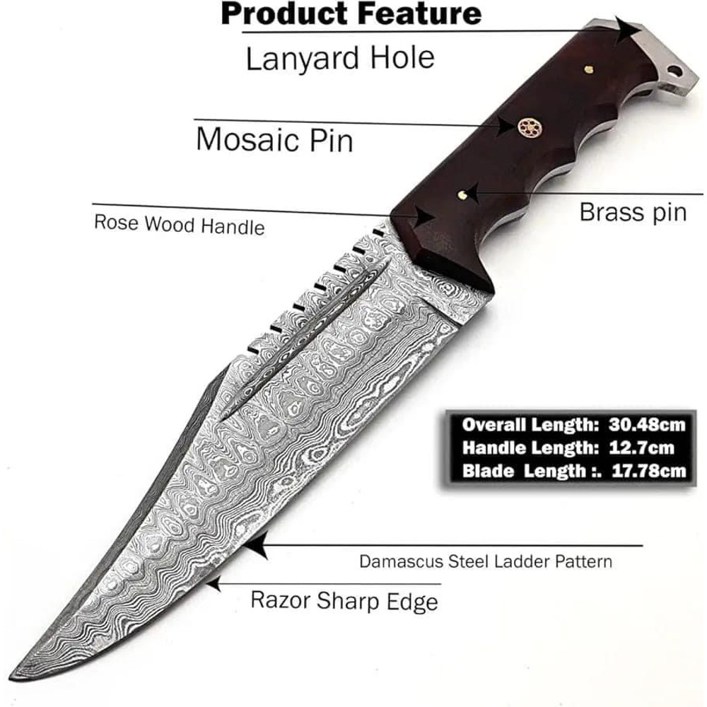 Damascas Hunting Knife 2