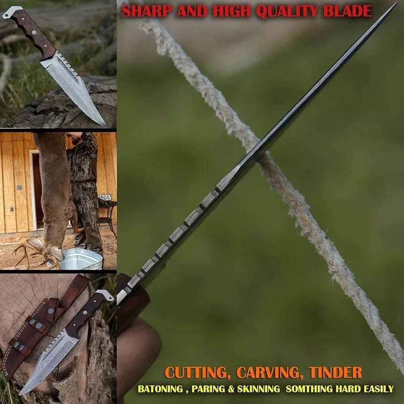 Damascas Hunting Knife 4