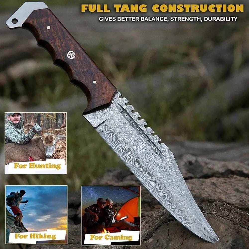 Damascas Hunting Knife 5