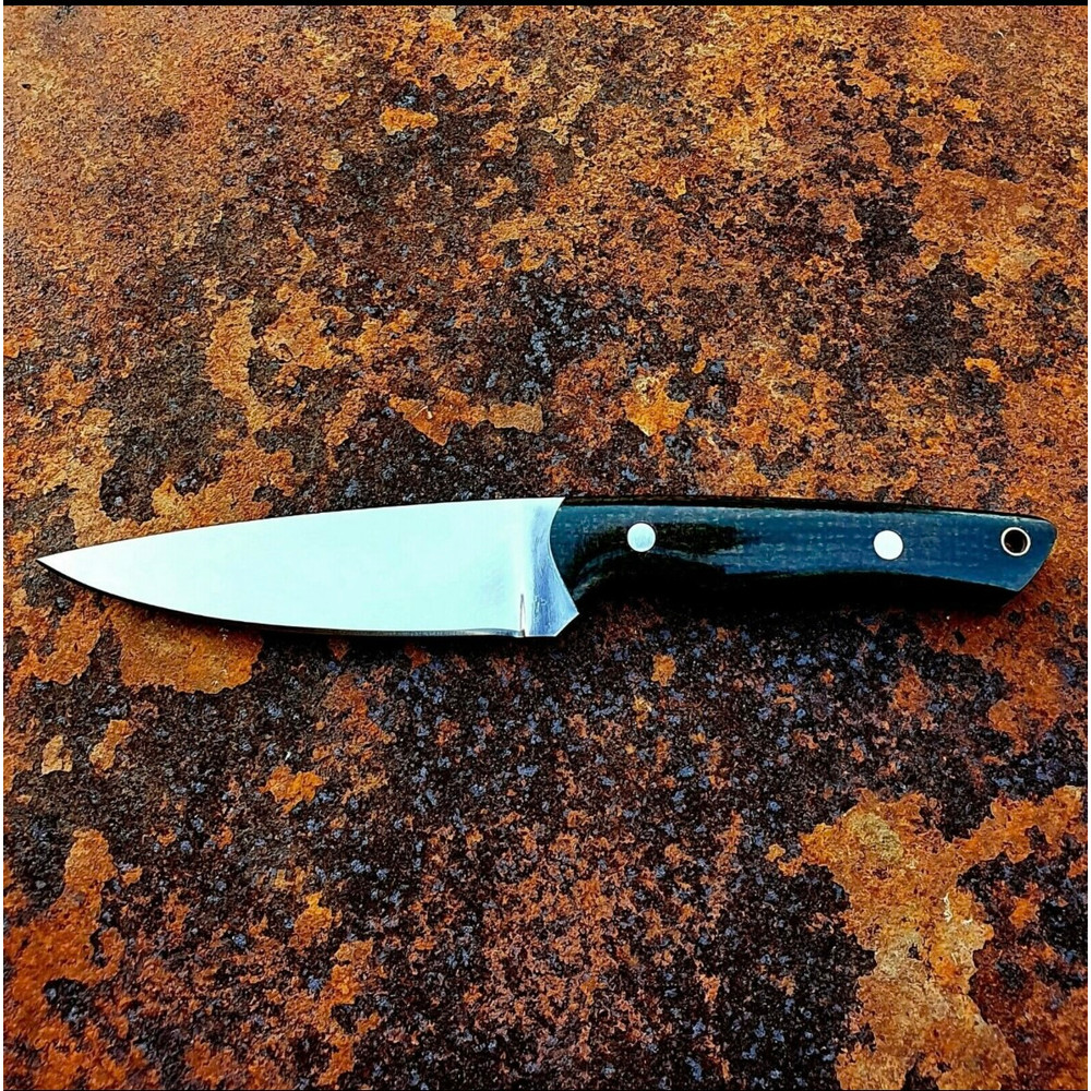 Handmade D2 Steel Blade 2 Pcs Kitchen Knife Set With Micarta Handle And Leather Sheath 4