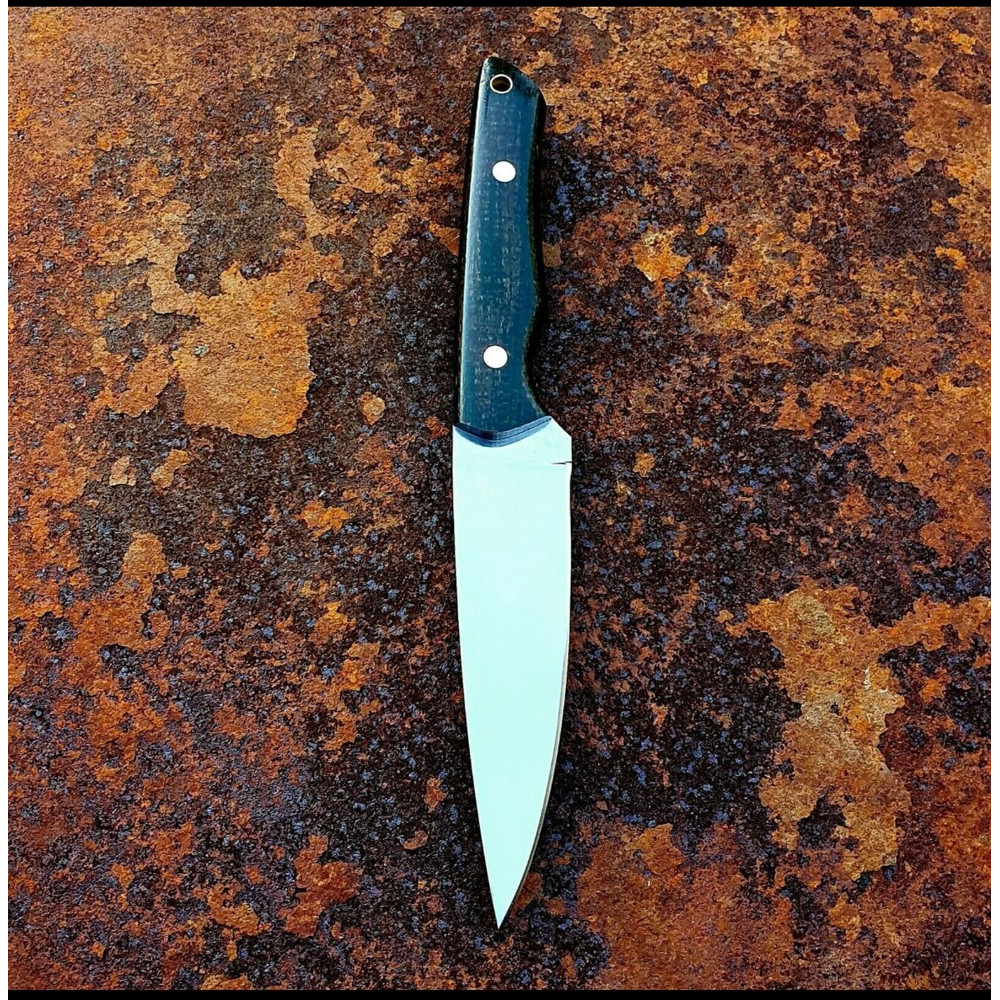 Handmade D2 Steel Blade 2 Pcs Kitchen Knife Set With Micarta Handle And Leather Sheath 5