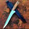 Custom Handmade D2 Steel Blade With Pakka Wood Handle Fishing Fillet Knife Kitchen Knife With Leat 0