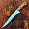 Custom Handmade D2 Steel Blade With Pakka Wood Handle Fishing Fillet Knife Kitchen Knife With Leat 4