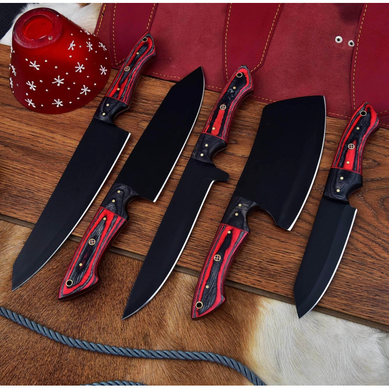 HandForged Carbon Steel Chef Knife Set 0