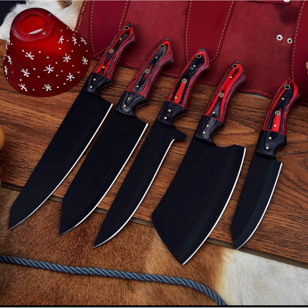 HandForged Carbon Steel Chef Knife Set 1