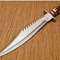 Custom Handmade 17 D2 Steel Hunting Bowie Knife With Leather Sheath 0