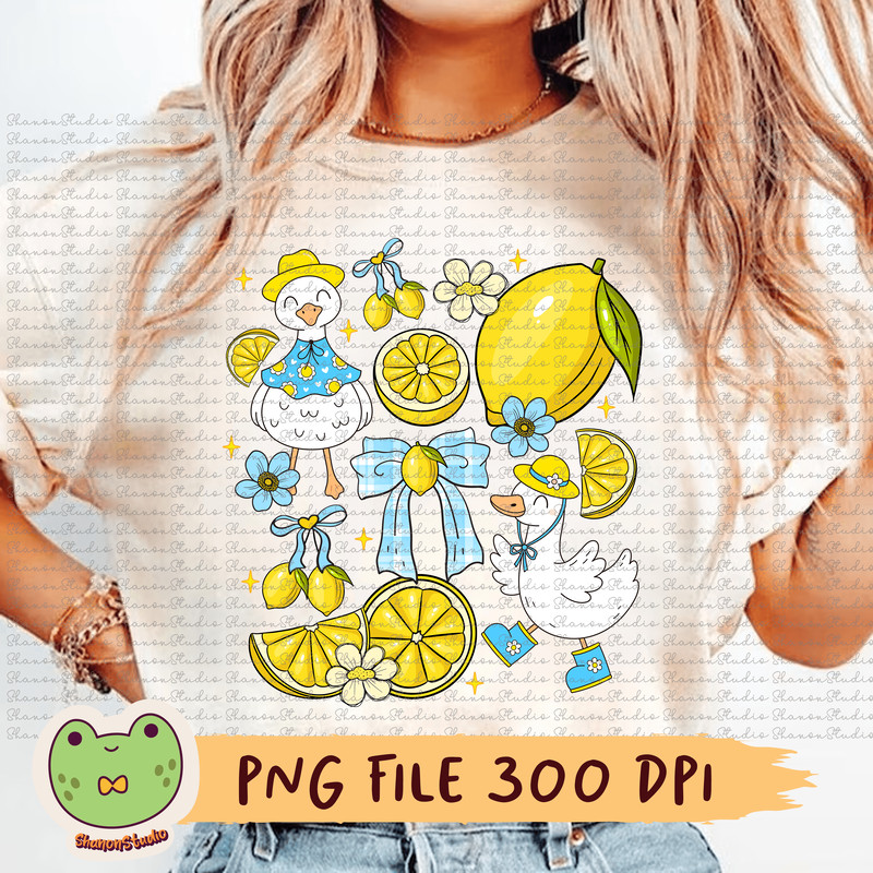 Goose Png Lemon Png Coquette Png Goose Lover Png Summer Png Lemon Lover Png Yellow Lover Funny Png 0