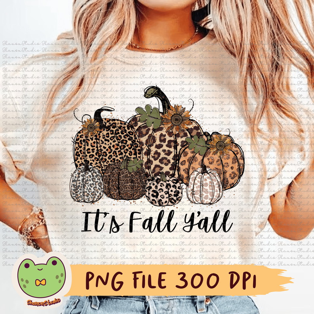 Its Fall Yall Shirt Pumpkin Shirt Leopard Pumpkin Shirt Fall Shirt Thanksgiving Pumpkin Harvest Pum 0