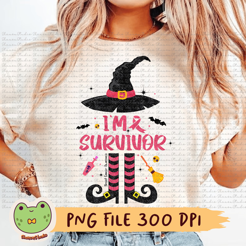 Im Survivor Png Breast Cancer Png Pink Ribbon Png Cancer Survivor Png Halloween Png Witch Hat Png W 0
