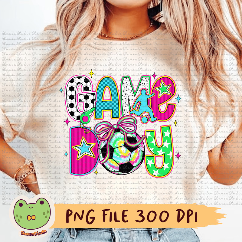 Game Day Png Soccer Png Coquette Png Soccer Lovers Png Summer Png Brushstroke Png Checkered Print S 0