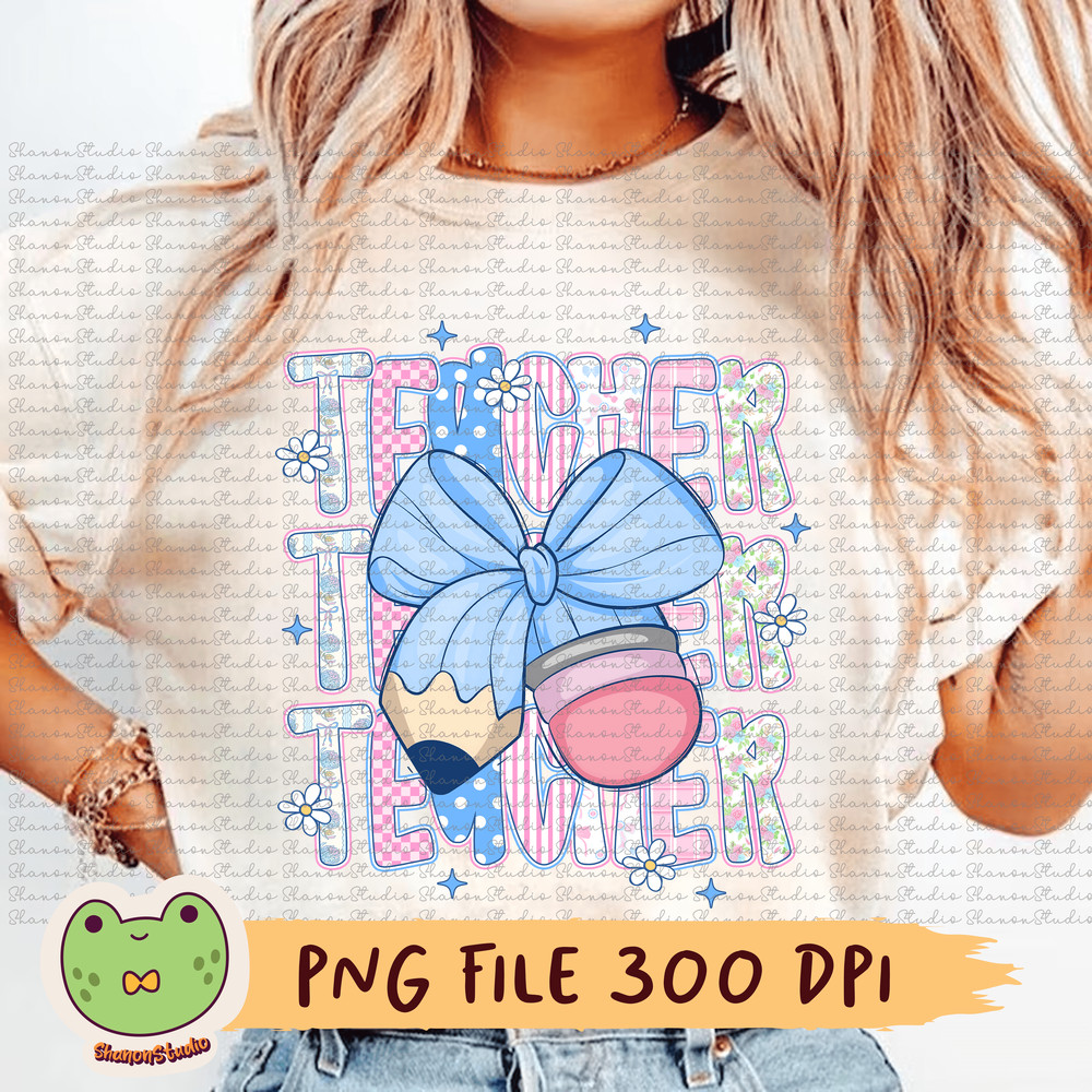 Teacher Png Coquette Pencil Png Back To School Png First Day Of School Png School Sublimation Check 0