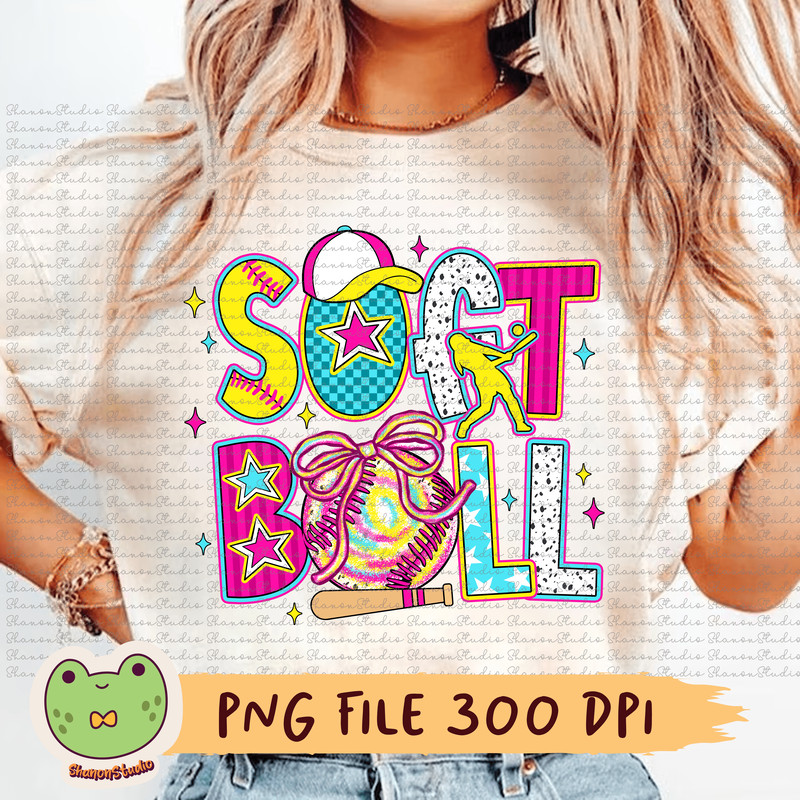 Softball Png Softball Lover Png Coquette Png Brushstroke Png Checkered Png Game Day Png Summer Png 0