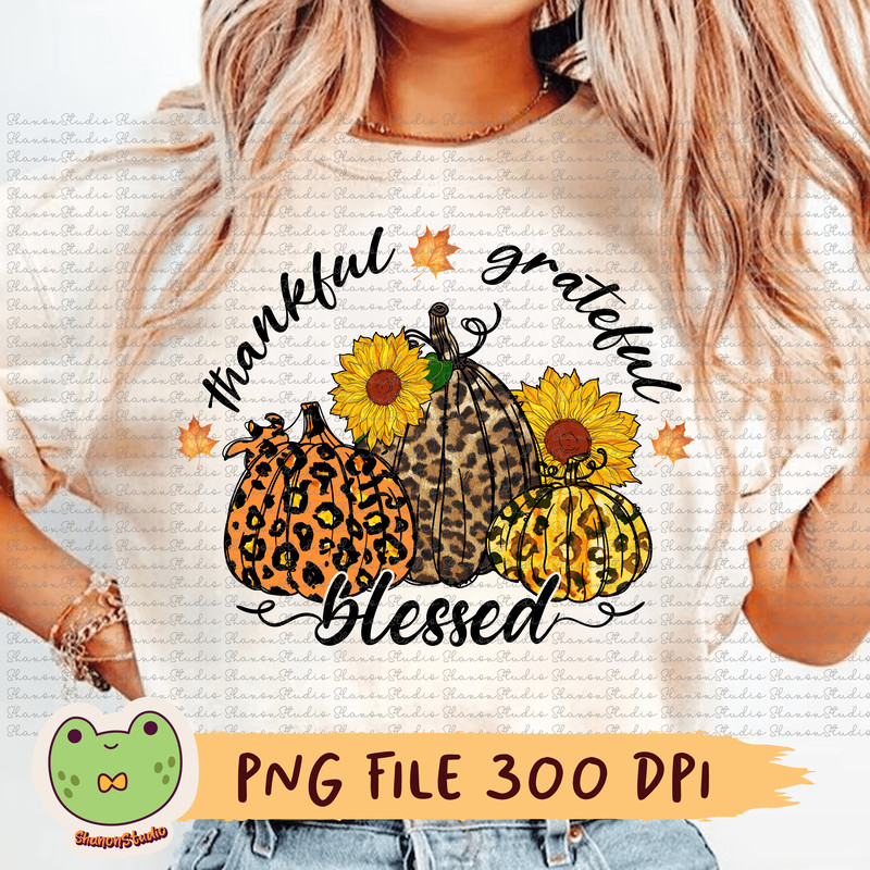 Thankful Grateful Blessed Png Leopard Pumpkin Png Pumpkin Png Pumpkin Lover Png Pumpkin Harvest Png 0