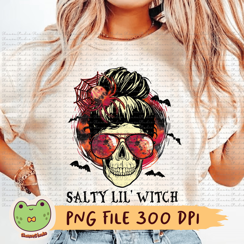 Salty Lil Witch Png Halloween Skull Png Halloween Witch Png Spooky Skull Png Halloween Png Messy Bu 0