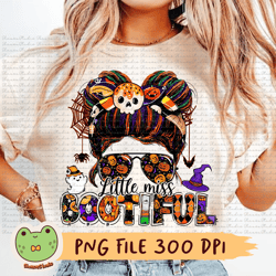 little miss bootiful png, messy bun png, halloween png, funny boo png, halloween witch png, spooky png, horror png