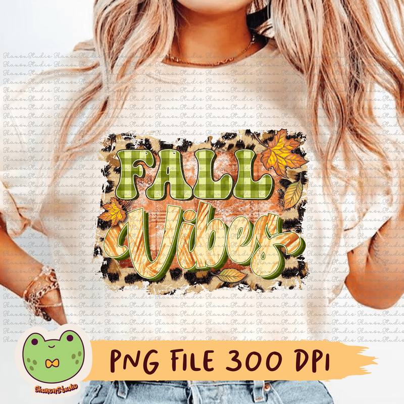 Fall Vibes Png Leopard Png Checkered Png Autumn Gifts Thanksgiving Png Fall Png Retro Png Vintage P 0