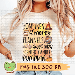 bonfires s'more flannels sweaters scented candles pumpkin png, fall png, thanksgiving png, pumpkin, happy thanksgiving