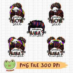 halloween bundle png, momster bundle png, mama's monster bundle png, messy bun bundle png, boy hair png, double bun png