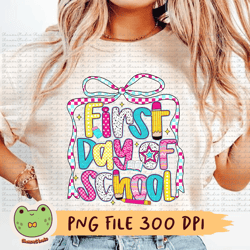 first day of school png, coquette checkered png, teacher gifts, student gifts, school sublimation, back to school png