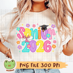 senior 2026 png, coquette png, first day of school png, back to school png, graduation png, sublimation, flowers png