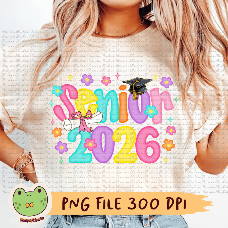 Senior 2026 Png Coquette Png First Day Of School Png Back To School Png Graduation Png Sublimation 0