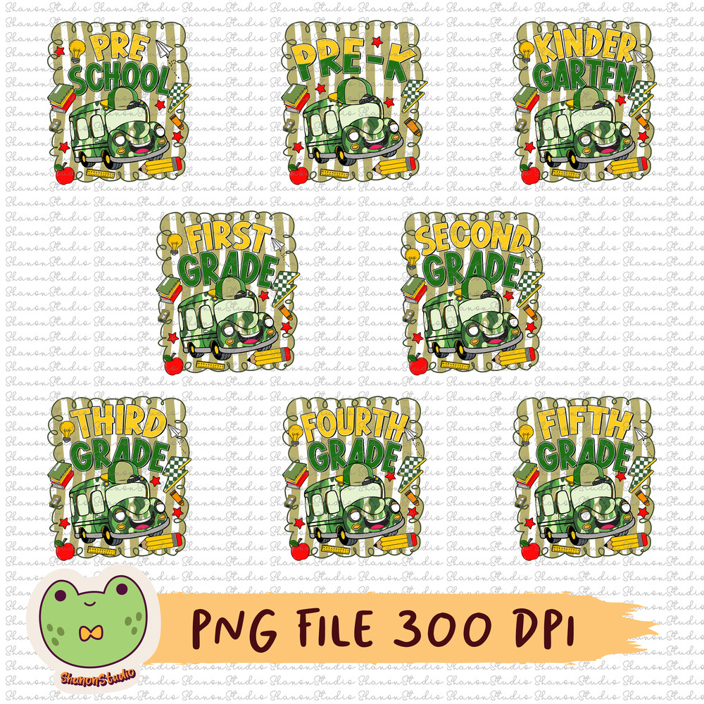 Back To School Bundle Png Bus Png Pre School Pre K Kindergarten 1st Grade To 5th Grade School Bundl 0