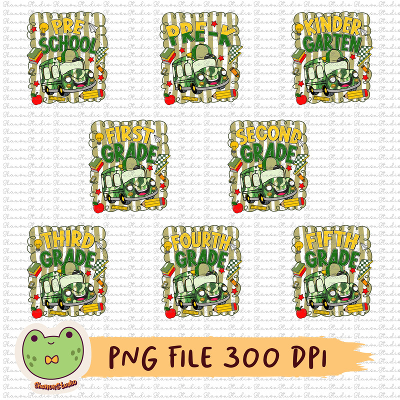 Back To School Bundle Png Bus Png Pre School Pre K Kindergarten 1st Grade To 5th Grade School Bundl 0