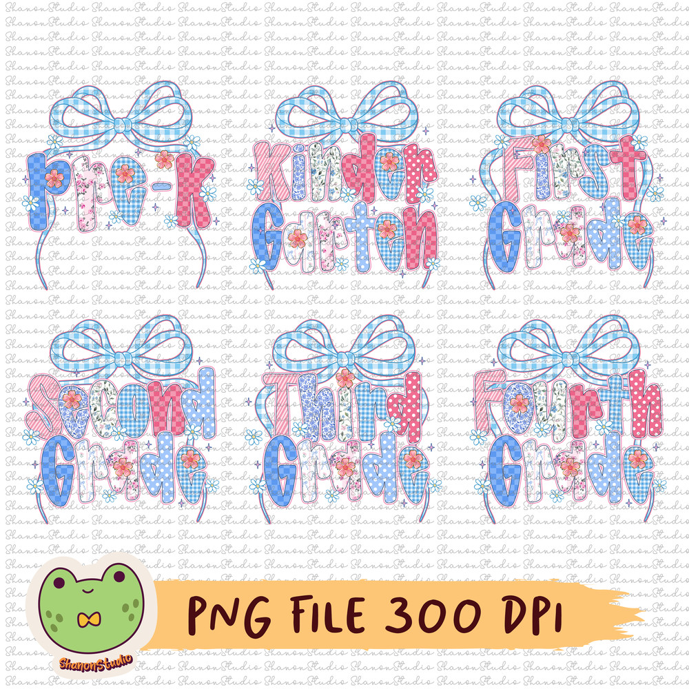 Back To School Bundle Png Coquette Checkered Pre K Kindergarten 1st Grade To 5th Grade School Bundl 0