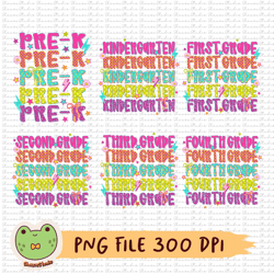 back to school bundle png, checkered, coquette, pre k, kindergarten, 1st grade to 4th grade, school bundle sublimation
