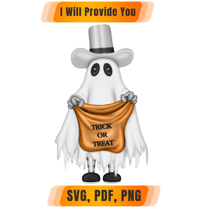 Halloween Ghost Trick OR Treat Provides File SVG PDF PNG 0