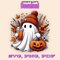 Floral Halloween Cute Ghost SVG PNG PDF CoffeePumpkin 0