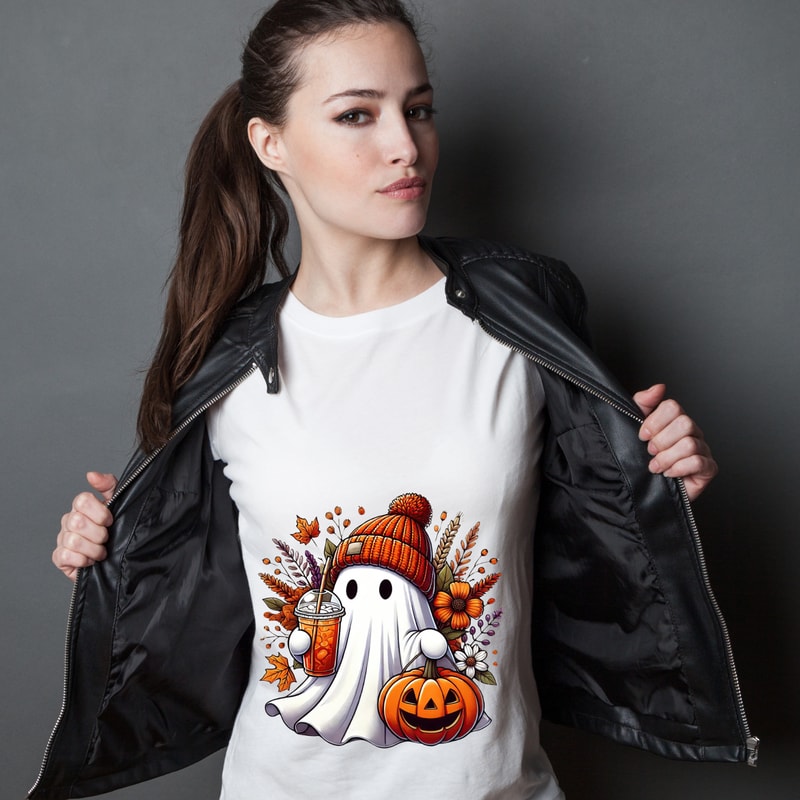 Floral Halloween Cute Ghost SVG PNG PDF CoffeePumpkin 2
