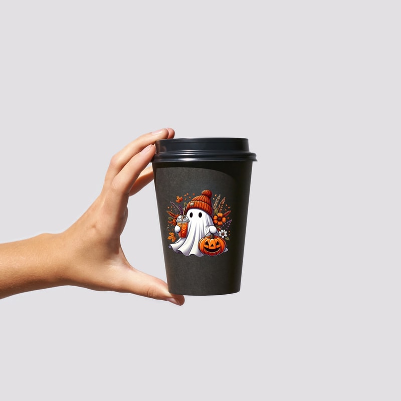 Floral Halloween Cute Ghost SVG PNG PDF CoffeePumpkin 5