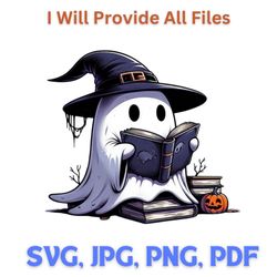 cute halloween ghost all digital files svg, jpg, png, pdf