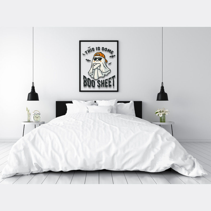 Smart Ghost Halloween Boo Sheet SVG JPG PNG PDF Instant Download 3