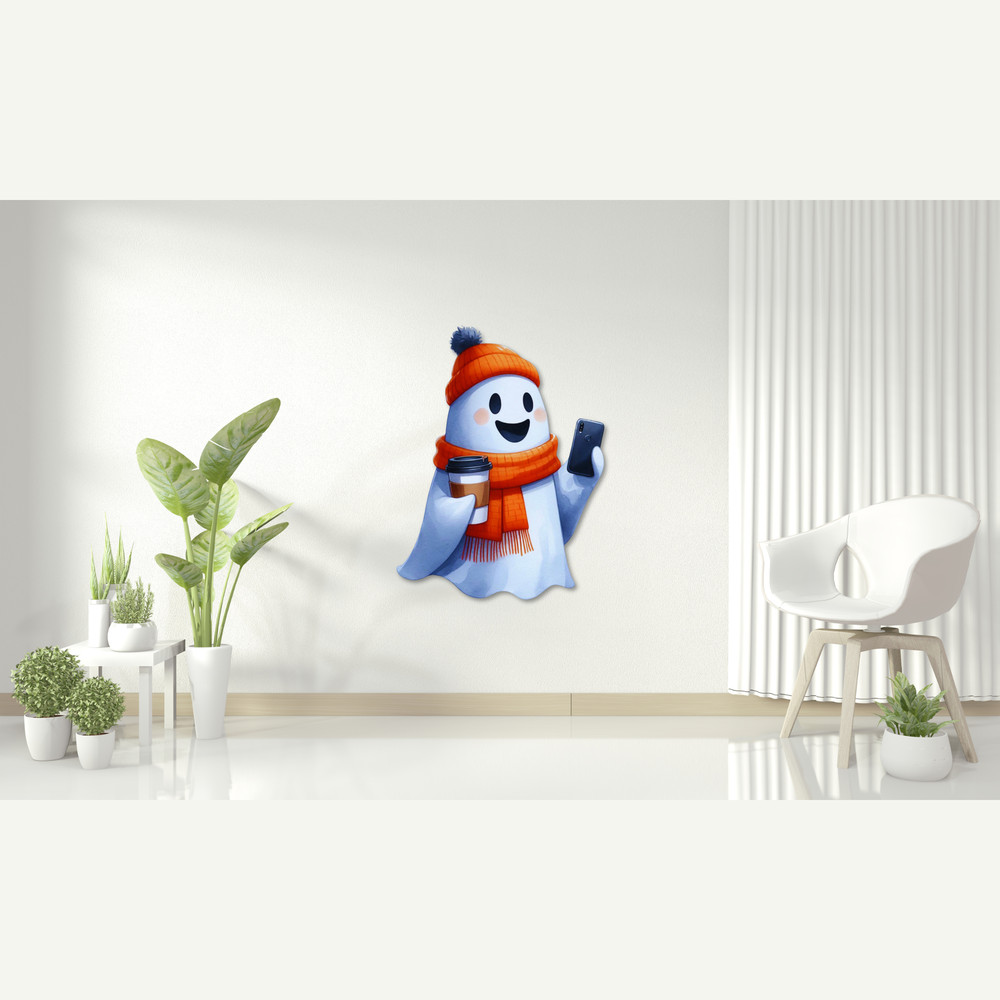 Cute Halloween Ghost Sticker Halloween Decal Ghost Spark Plug Halloween Mugs Halloween Ghost SVG JPG PNG PDF 6