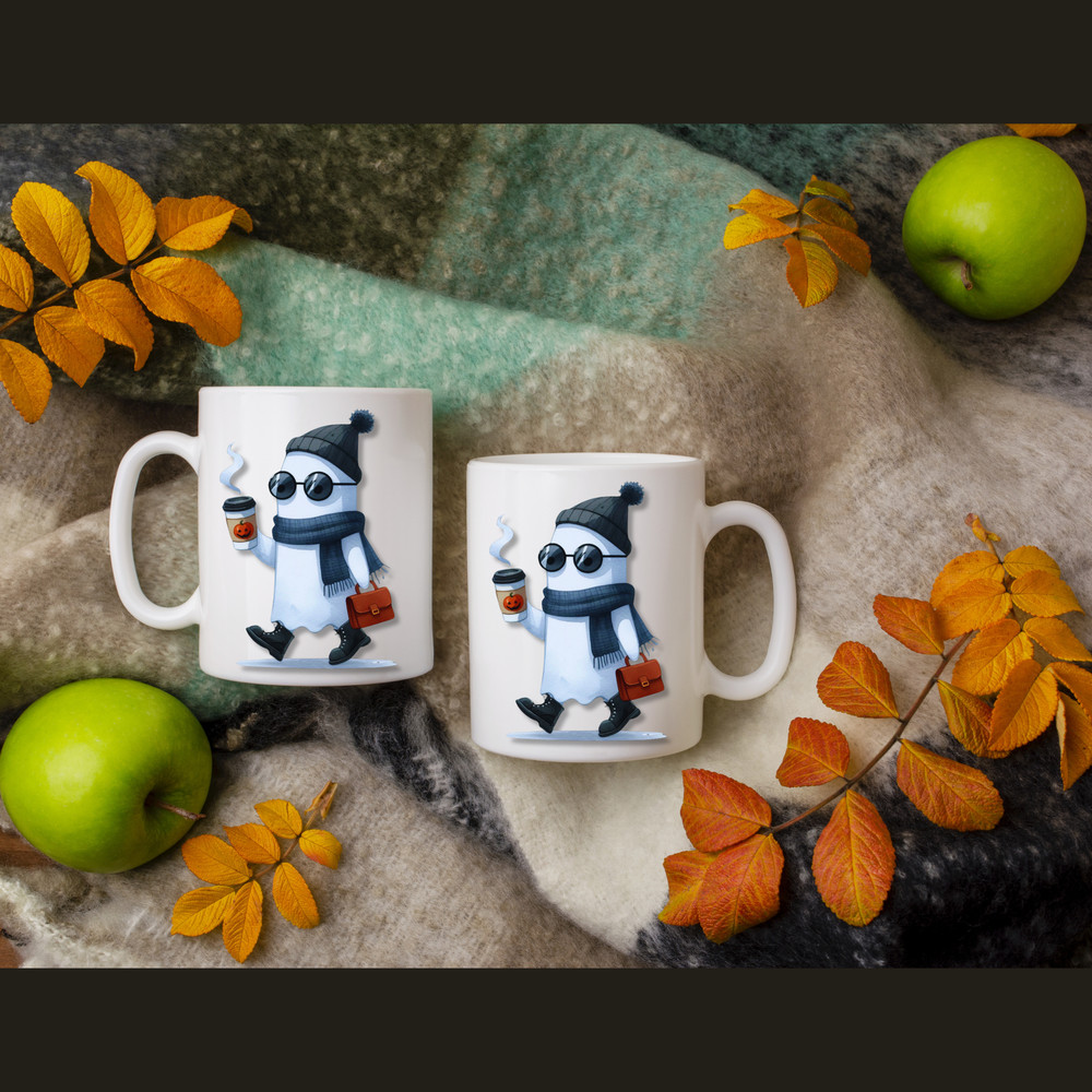 Cute Ghost Halloween Sticker Halloween Decal Halloween Mugs Pumpkin Halloween Ghost All Files SVG JPG PNG PDF 4