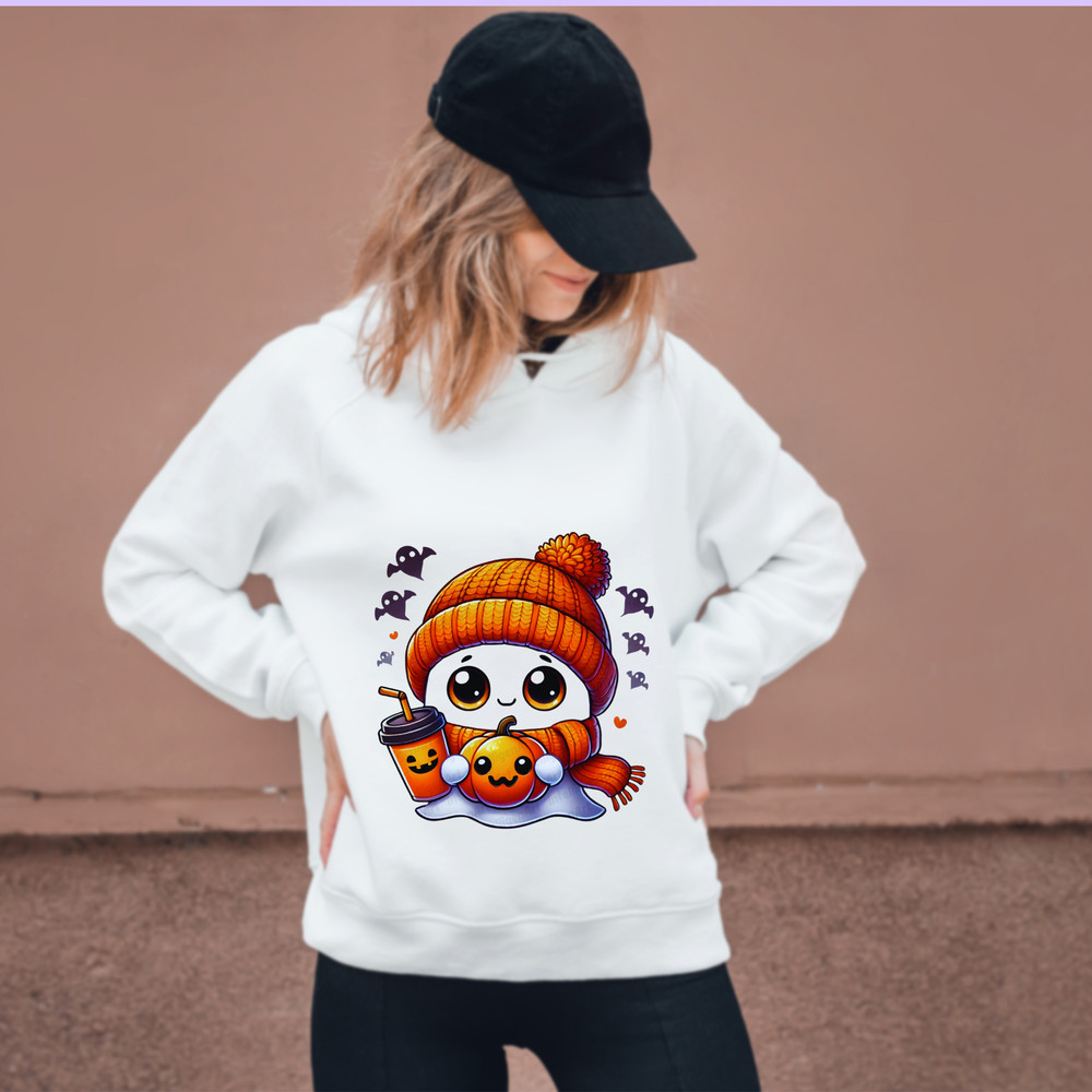 Cute Halloween Ghost Cute Ghost Graphics Cute Ghost Clipart Spooky Ghosts Halloween Digital Stickers SVG JPG PNG 2