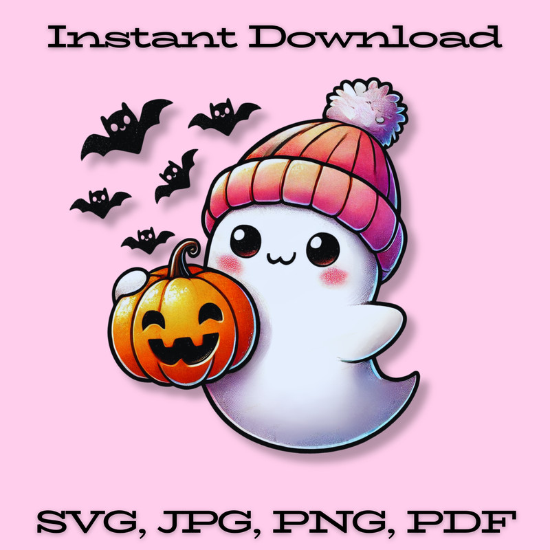 Cute Halloween Bougie Ghost Cute Ghost Graphics Cute Ghost Clipart Spooky Ghosts Halloween Digital Stickers SVGPNG 0