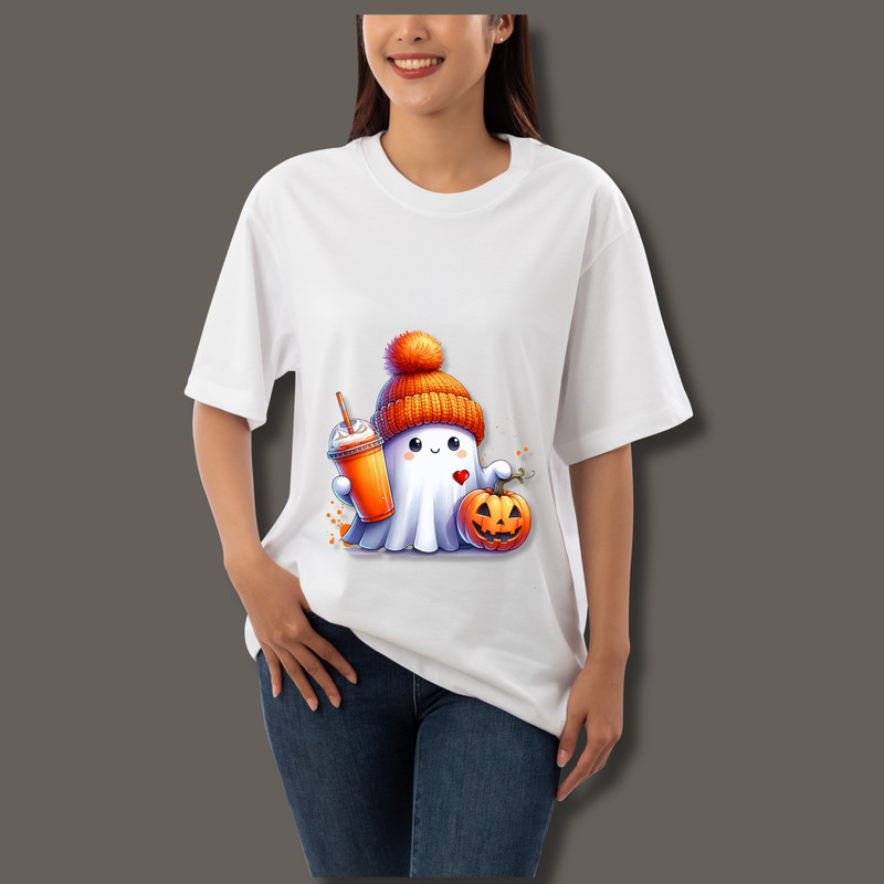 Cute Ghost PNG Halloween PNG Spooky Ghost Autumn Sublimation Design Pumpkins Instant Download SVG JPG PNG PDF 2