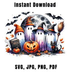 cute ghost halloween, pumpkin coffee, bougie ghost, here for the boos, fall sticker, spooky season