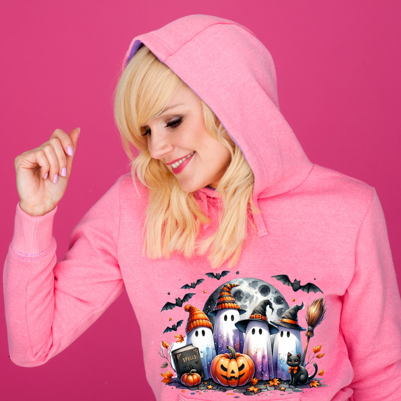 Cute Ghost Halloween Pumpkin Coffee Bougie Ghost Here For The Boos Fall Sticker Spooky Season 1