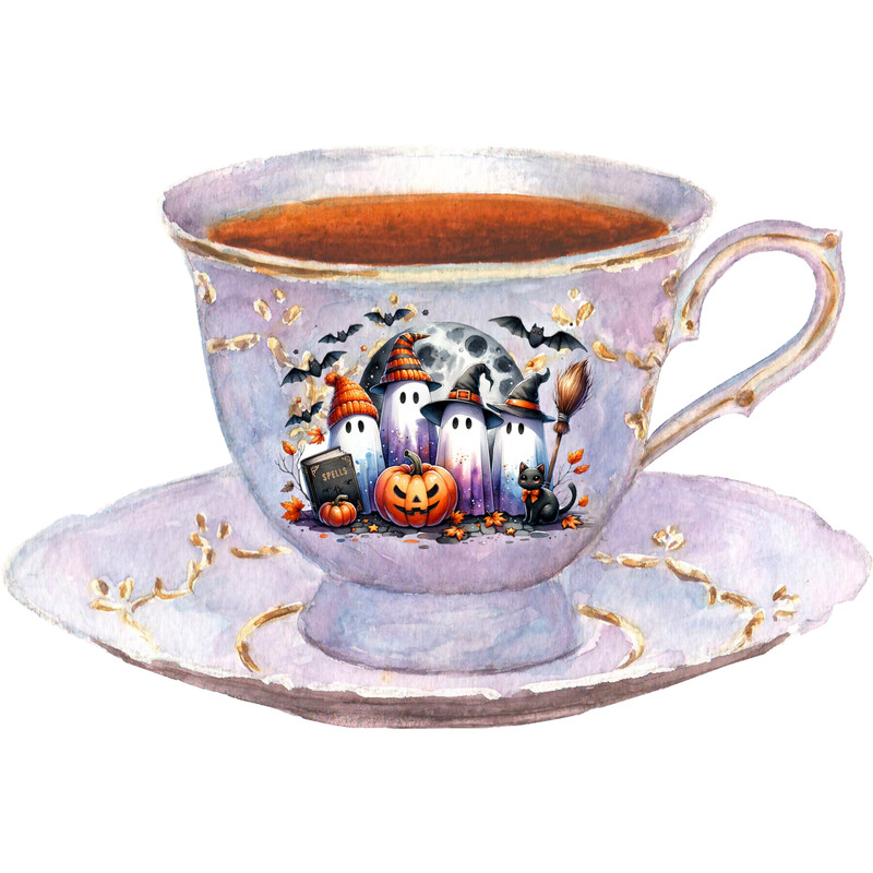 Cute Ghost Halloween Pumpkin Coffee Bougie Ghost Here For The Boos Fall Sticker Spooky Season 3