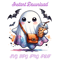 Halloween Bougie Ghost Iced Coffee Sublimation Design Digital Download Clipart Svgjpgpngpdf 0