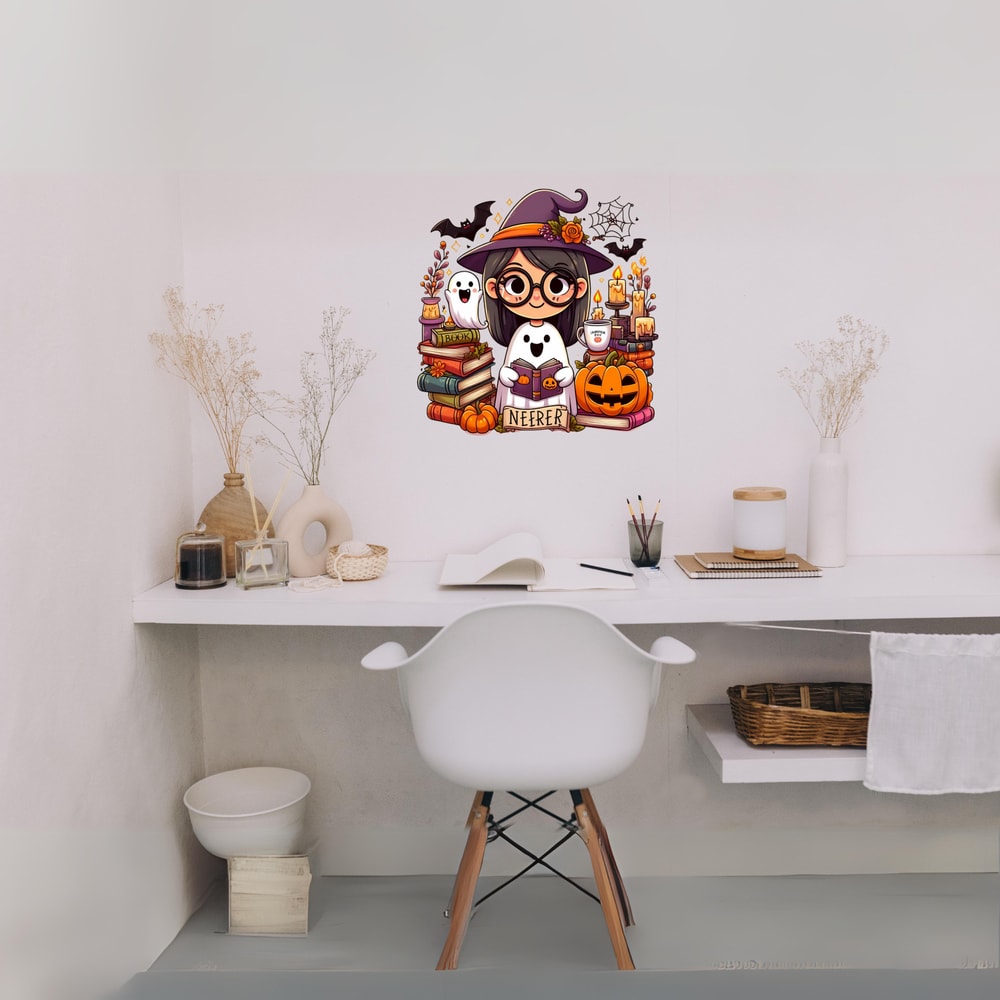 Spooky Scholarly Spirits Cute Ghost Book Nerd Halloween For Teachers Librarians Ghost Halloween Sublimation 3