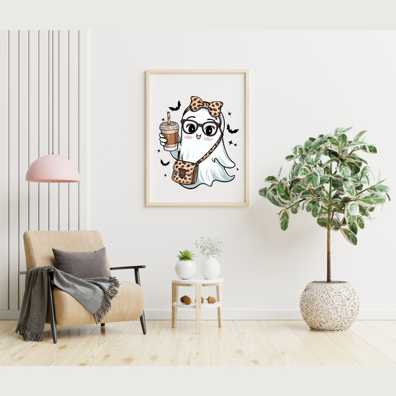 Coquette Ghost Cute Ghost Halloween Coffee Bougie Bougie Ghost Funny Halloween Svg Jpg Png Pdf 3