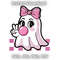 Cute Girly Ghost Blowing Bubble Blowing Bubble Girl Cute Ghost Fall Shirt Sublimation Retro Fall Svg Jpg Png Pdf 0