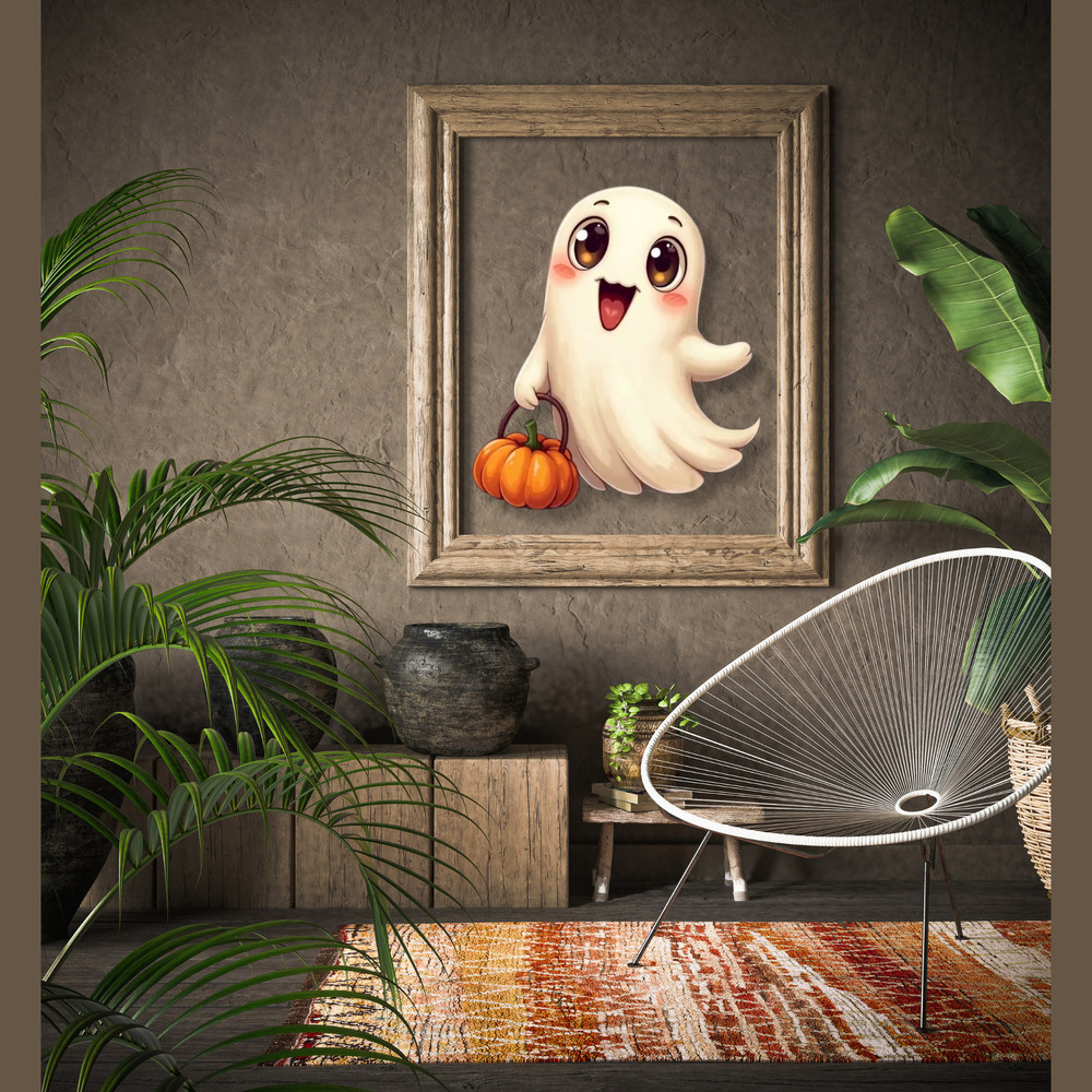 Cute Halloween Ghost PNG Instant Download For Shirts Mugs Pillows Stickers Digital File Projects Halloween Design 3