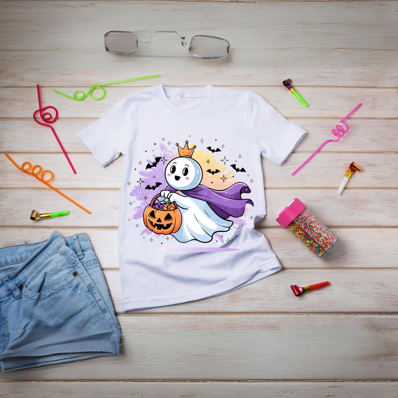 Adorable Halloween Ghost Clipart Cute Kawaii Ghost With Pumpkin Cute Halloween Svg Png Pdf Pdf 1